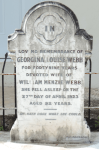 Webb, Georgiana Tombstone